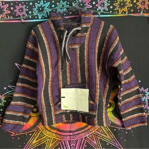 Boho hippie drug rug Baja hoodie